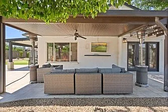 Patio off master bedroom -
Mature grapefruit tree in back yard as well