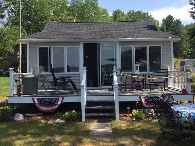 Lake side of cabin