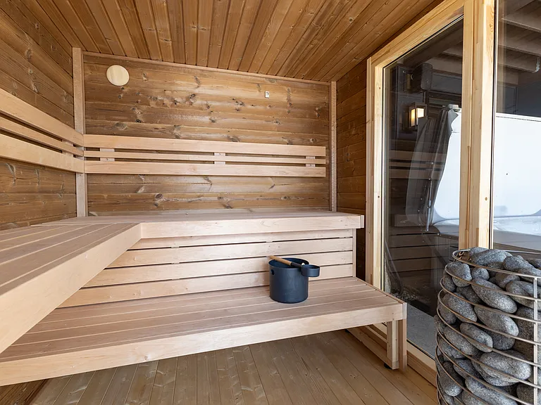 Lower Level Deck Hot Tub with Sauna