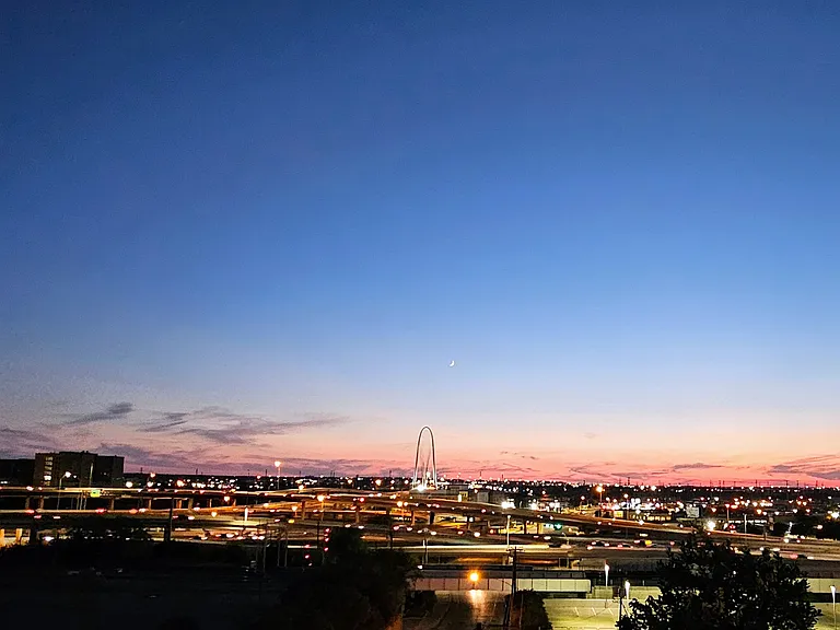 The view of the bridge from the pool deck