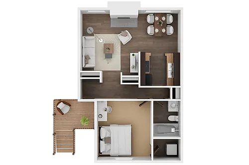 Floor plan One Bedroom