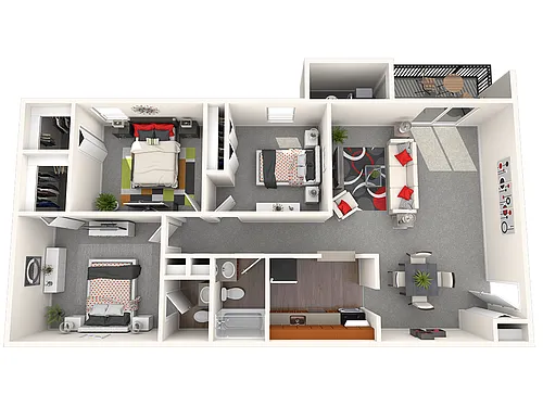 Floor plan 3 Bed 1.5 Bath