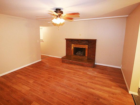 Gas Log Fireplace, Wood Floors, Open plan