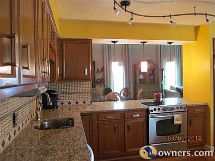 Kitchen with a view into the Great Room