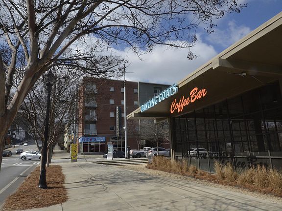Ponce Springs Lofts Exterior from Dancing Goats Coffee Shop