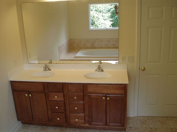Custom Maple Vanity, Marble Vanity Top, Double Sinks