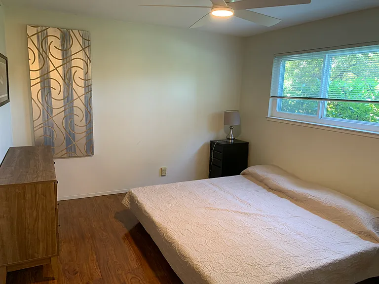 primary bedroom from bathroom