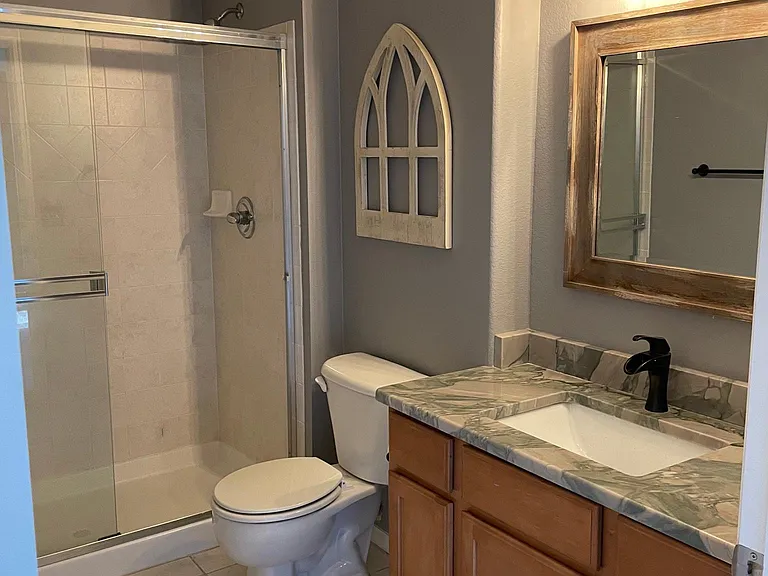 Hall 3/4 bathroom.