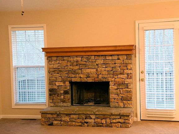 Real rock fireplace