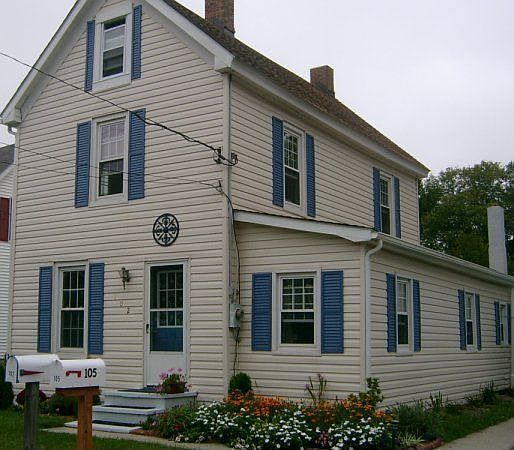 front of restored house