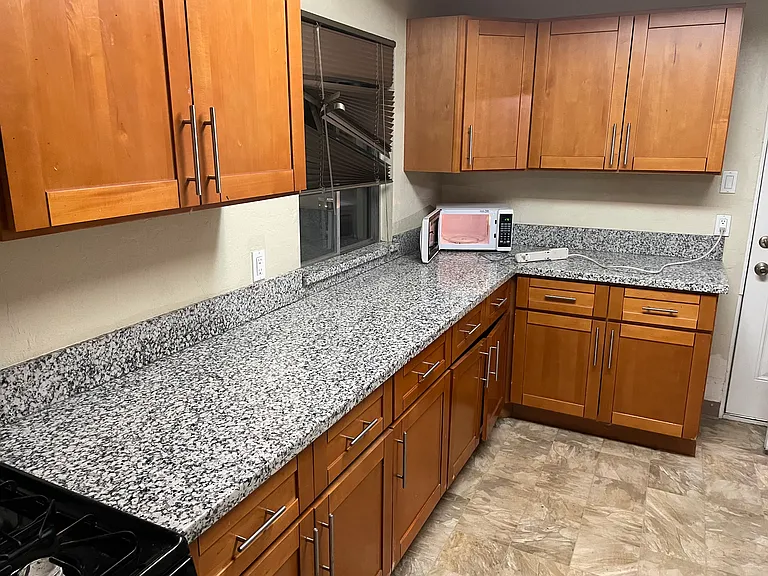 Kitchen seen from kitchen entrance