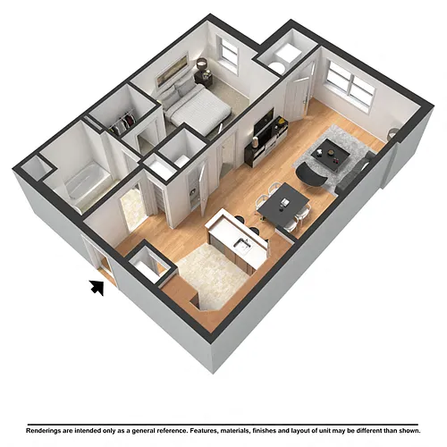 Floor plan One Bedroom