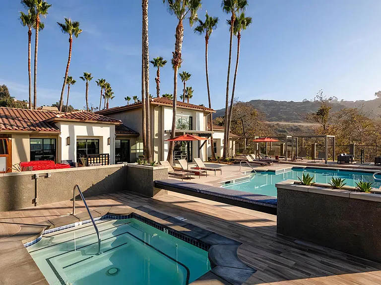 Swimming Pool with Heated Spa Tub