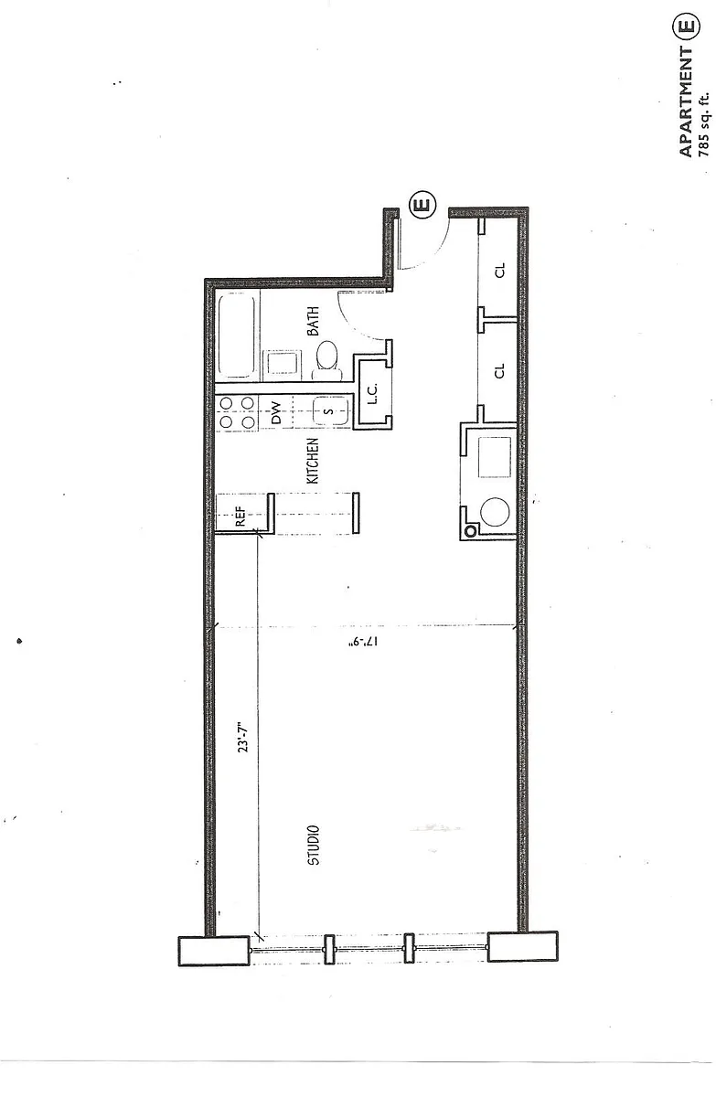 Floor plan Oversized Studio E Line