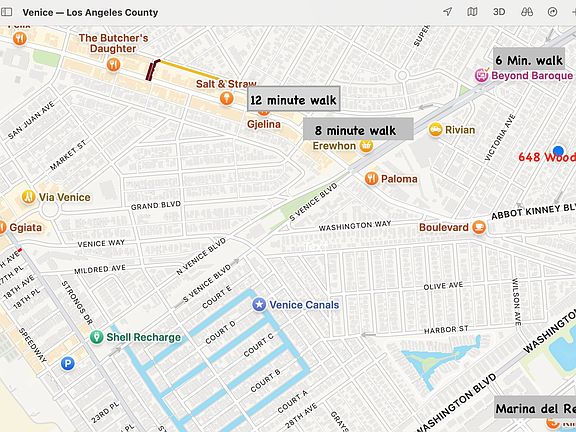 8 minute walk to Erewhon. Short walk to Gjelina. Have your morning brew at Boulevard Coffee just a short walk across Abbot Kinney.