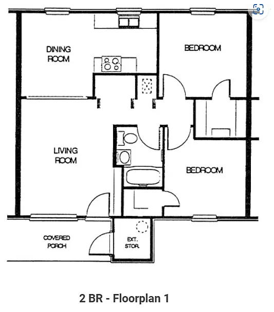 Floor plan Two Bedroom - 2nd
