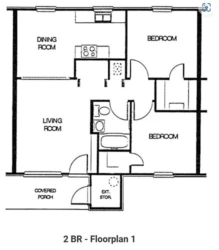 Floor plan Two Bedroom - 2nd