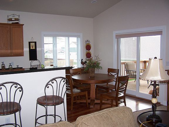 Dining area, with large deck