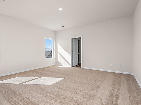 The master bedroom has two windows.