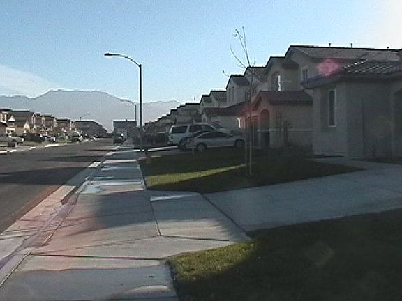 View of the street.