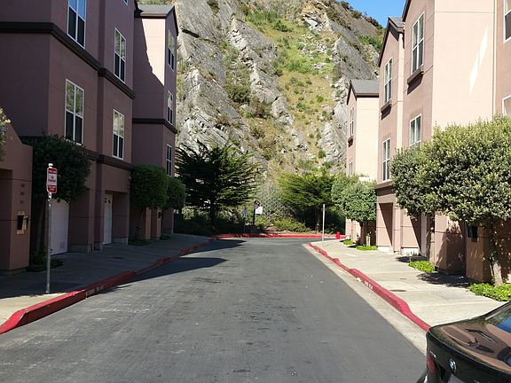 Street in front of condo