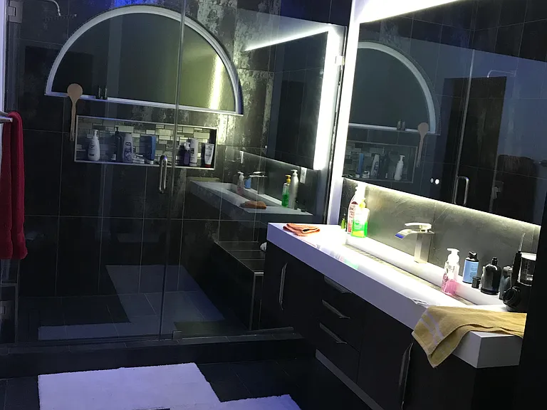 Chill master bath with massive shower