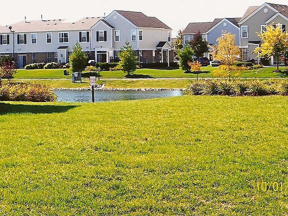 front view of pond