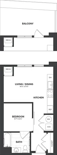 Floor plan Studio Alcove-S2.6