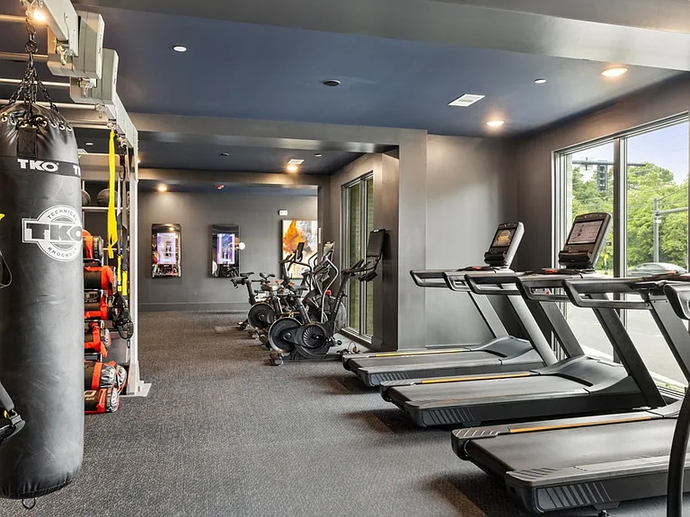 Cardio and Strength Training Fitness Center with Echelon Bikes and Fitness Mirrors