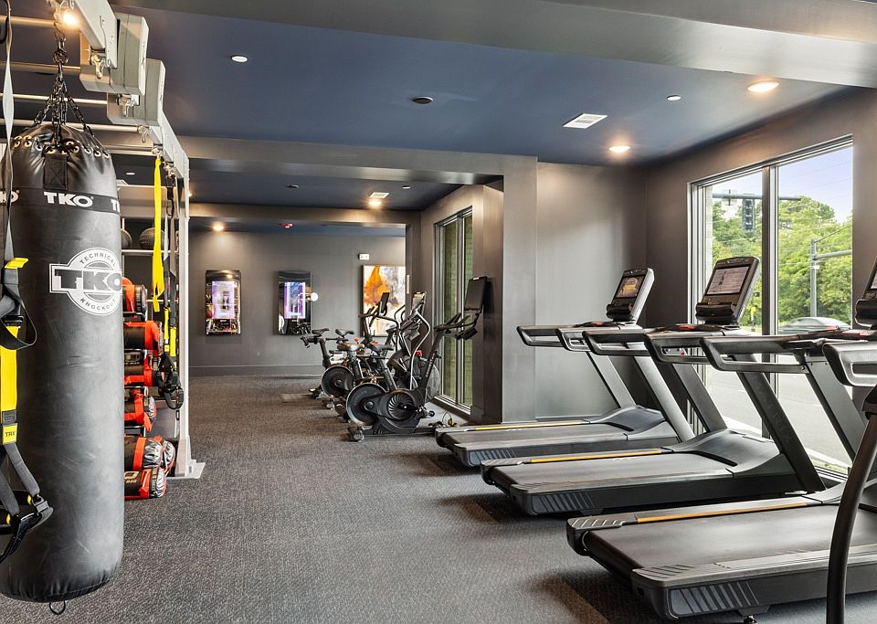 Cardio and Strength Training Fitness Center with Echelon Bikes and Fitness Mirrors