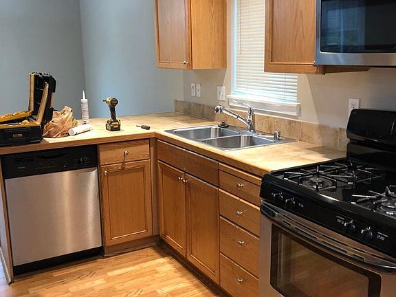 All appliances stay. Fridge, dishwasher, microwave, & gas stove with very nice size oven.