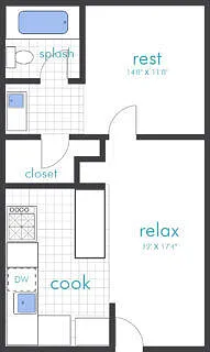 Floor plan 1 Bedroom