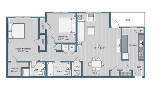 Floor plan 2X2