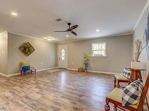 Living room and dining area