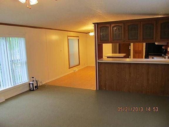 living space to kitchen