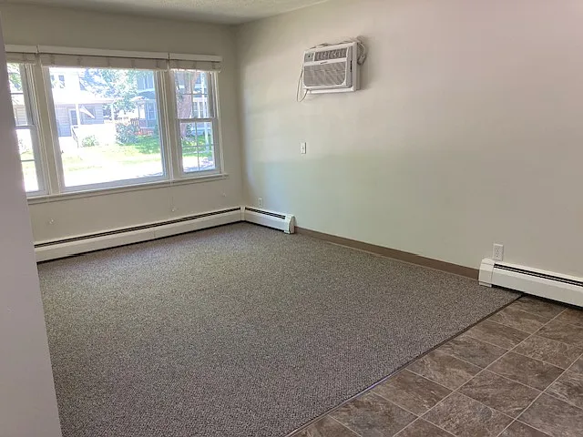 Living room open to the kitchen