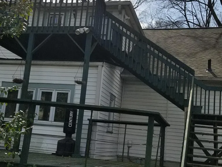 Stairs to apartment from parking