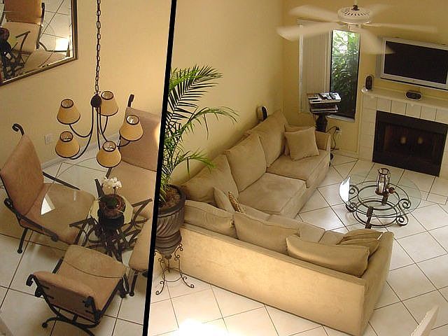 Living/Dining w/fireplace