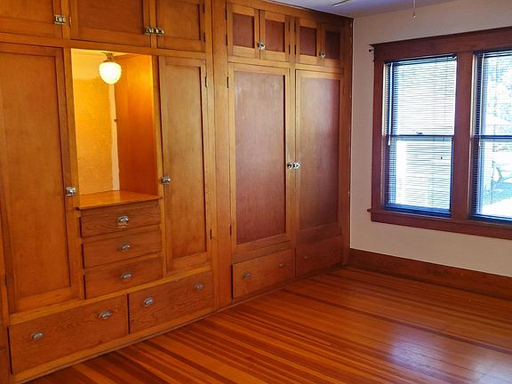 Bedroom #3, built in dresser and closets