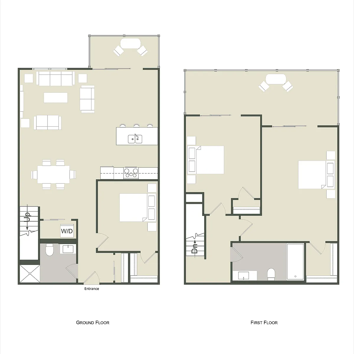 Floor plan 3 Bedroom - 2 Bathroom