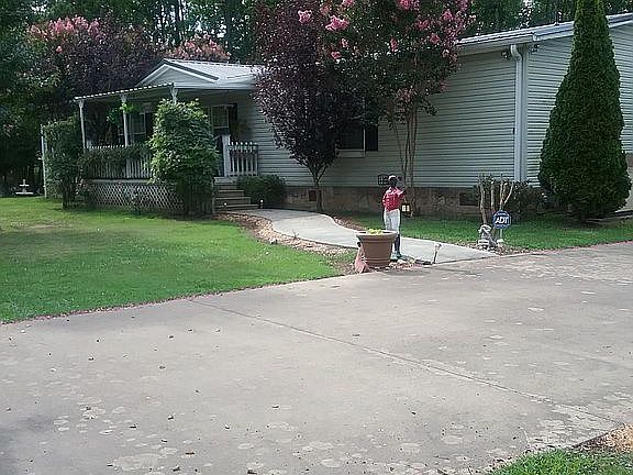 Sidewalk at front of house