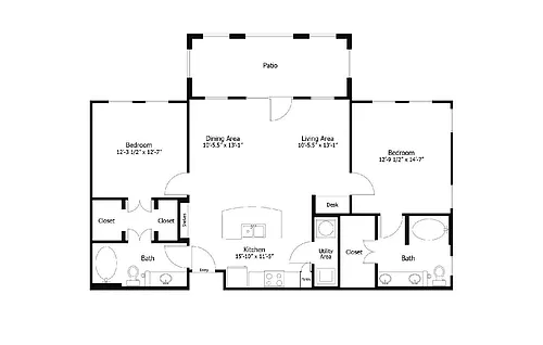 Floor plan Oaks 4B1