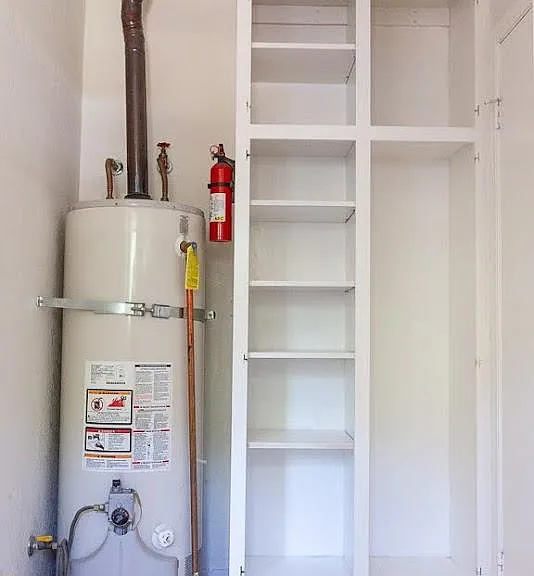 One end of utility room