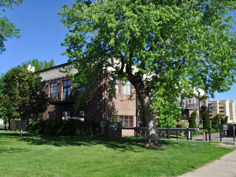 Grassy area outside of building