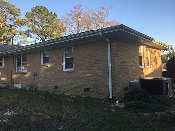 Side and back of home