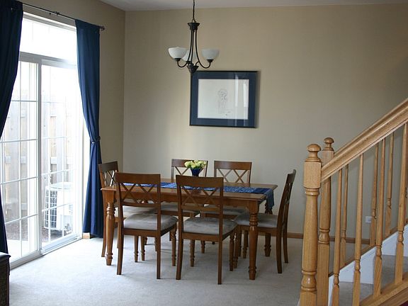 Dining room with slider to patio