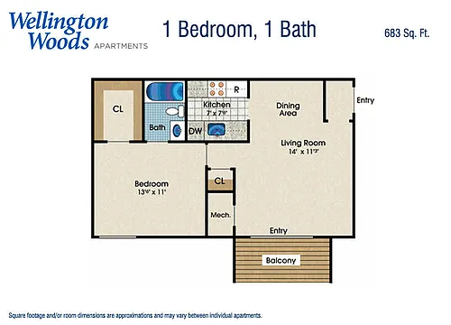 Floor plan 1B