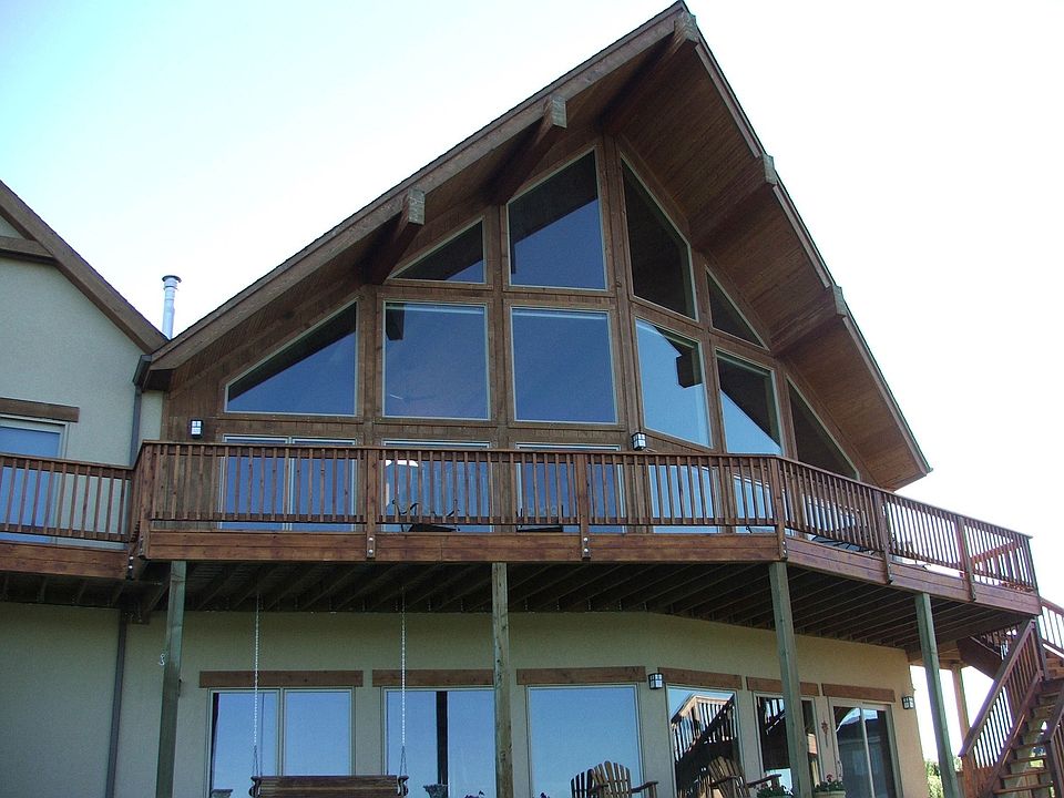 Lake side of home