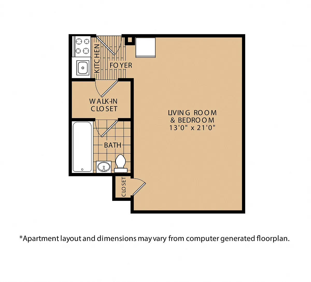 Floor plan 0x1 Renovated