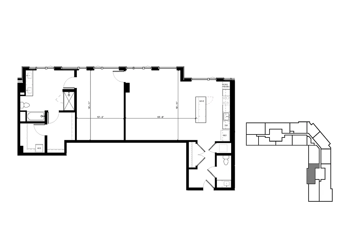 Floor plan Aph 1 Bedroom Skyhome